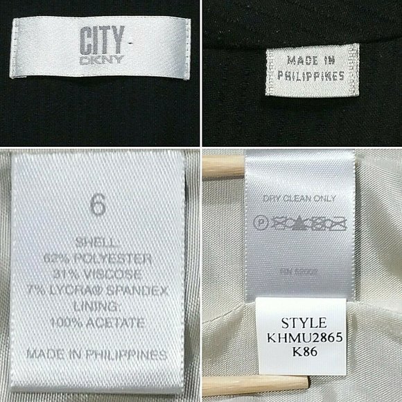 *SOLD* 19 City DKNY Blazer Suit Jacket Full Zip 3352E1M - Picture 7 of 8